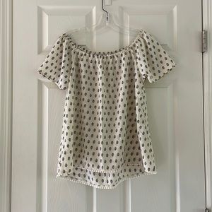 Xhilaration (xs) off white and black shirt.